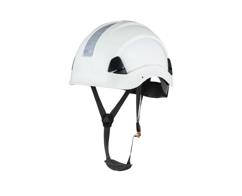 H1-EH Type 1 Class E Safety Helmet w/Chin Cup Strap, Non-Vented, Slotted, 6-PT Ratchet Suspension, Hi-Viz Decals, ABS/Polycarbonate Shell, EPS Foam Interior, One Size Fits Most, Adjustable 52-63 CM Circumference, Weather Resistant, (White)