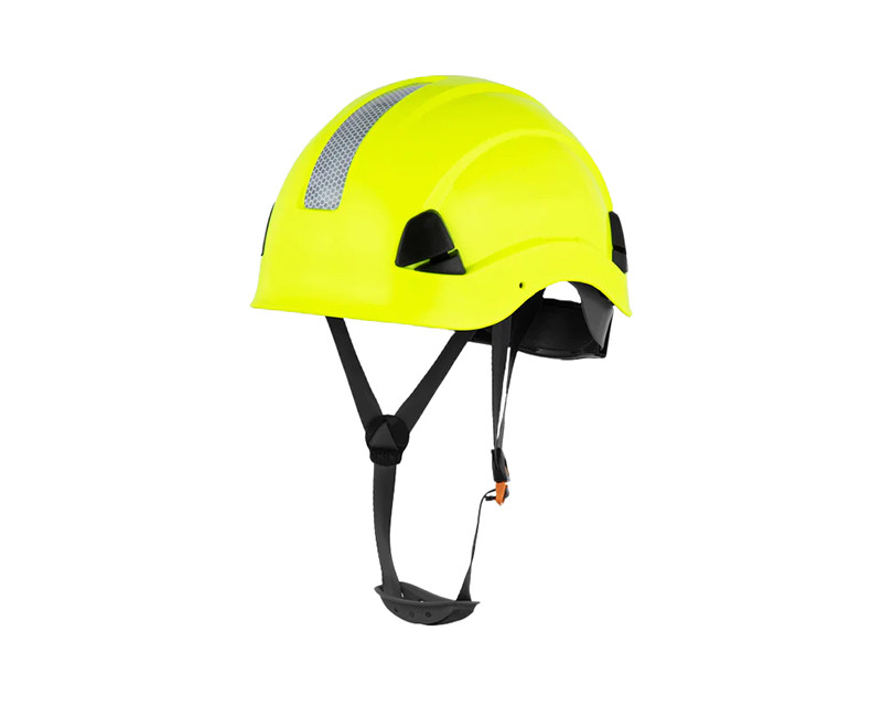 H1-EH Type 1 Class E Safety Helmet w/Chin Cup Strap, Non-Vented, Slotted, 6-PT Ratchet Suspension, Hi-Viz Decals, ABS/Polycarbonate Shell, EPS Foam Interior, One Size Fits Most, Adjustable 52-63 CM Circumference, Weather Resistant (Safety Yellow)
