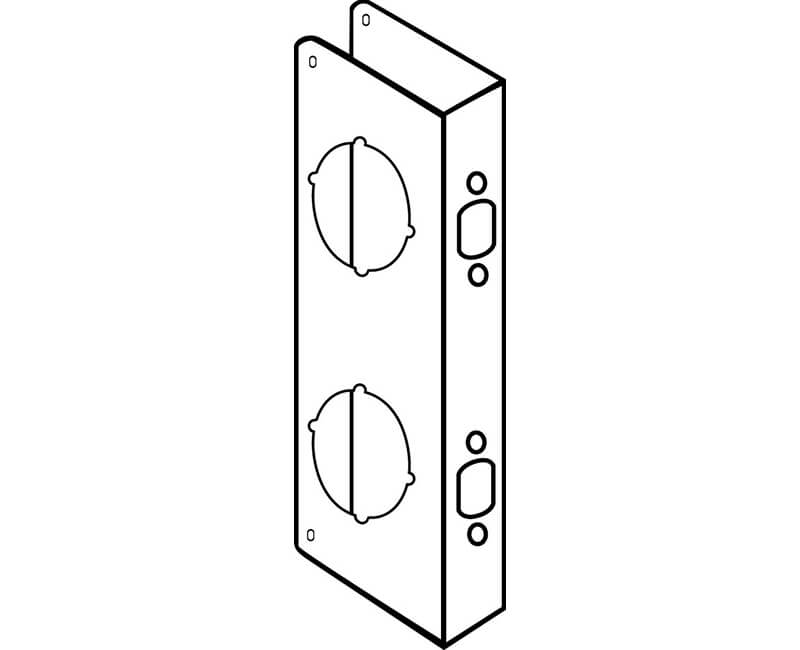 4" x 9" Wrap Around Plate For 1-3/8" Door - US3