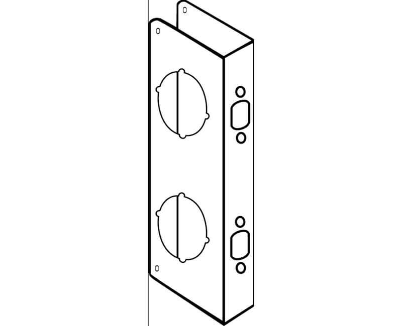 4-1/4" x 4-1/2" Wrap Around Plate For 1-3/8" Door - US3