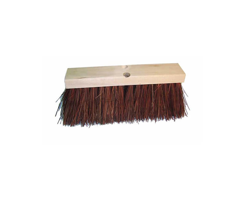 16" Street Broom - 6 1/4" Red Palmyra Head Only