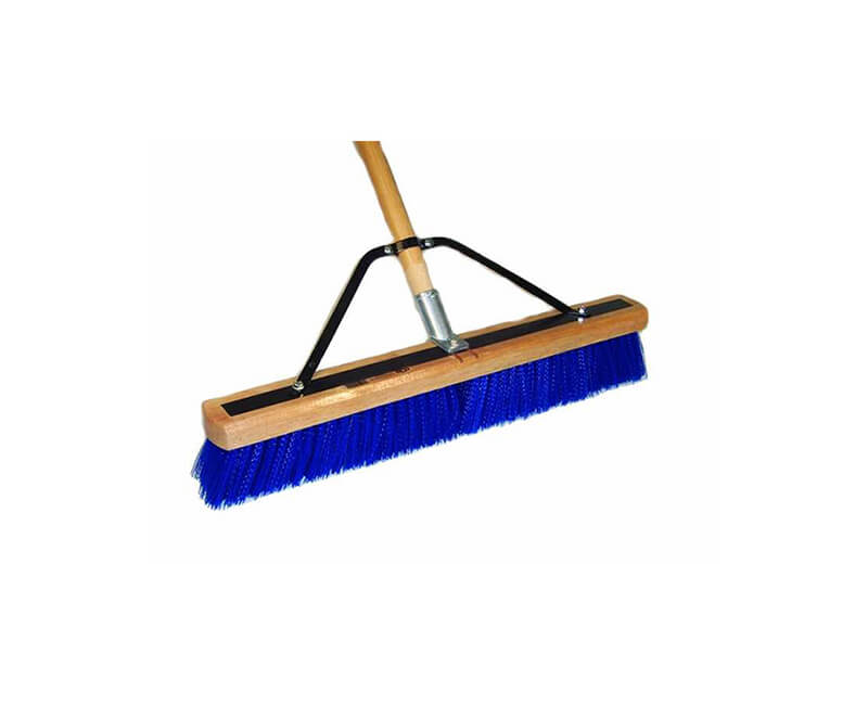 Heavy Duty Contractor Sweep - 4" Stiff Blue