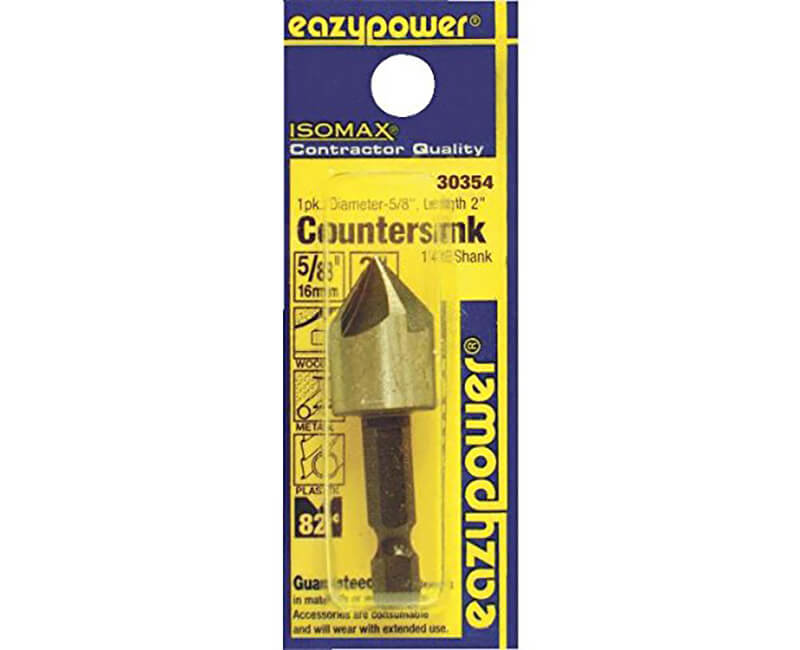 5/8" Countersink With 1/4" Hex Shank - Carded