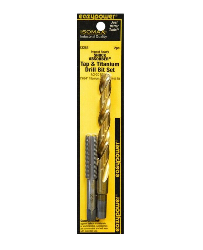 2PC TAP AND TITAINIUM DRILL BIT SET 1/2-20NF / 29/64"