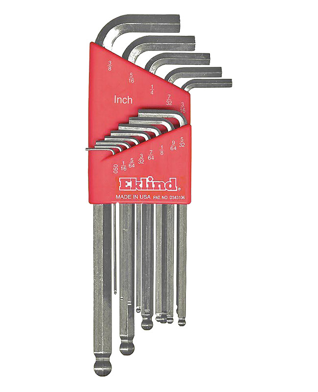 .050" - 3/8" Bright Ball L Key Set Long Series - 13 Pieces