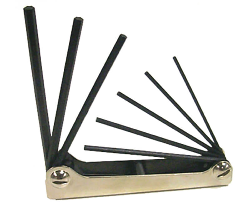 8 PC. Folding Hex Key Set - 3/32" to 1/4"