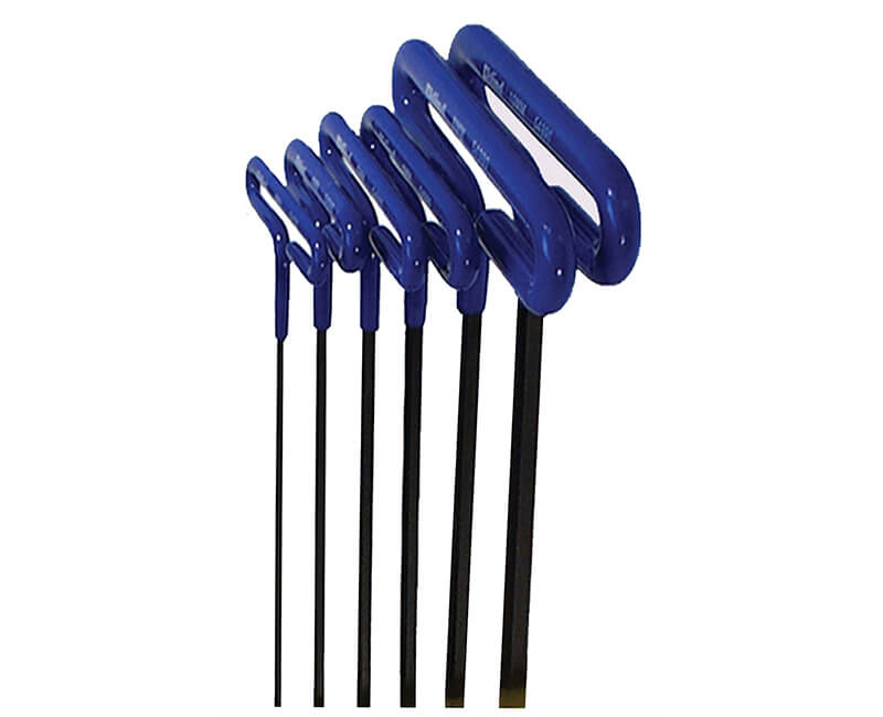 6 PC. Hex T-Key Set With 9" Cushioned Grip - 2mm to 6mm