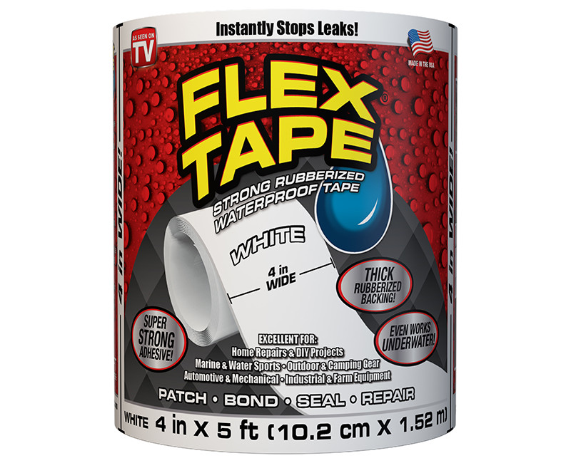 FLEX TAPE WHITE 4IN WIDE X 5 FEET LONG