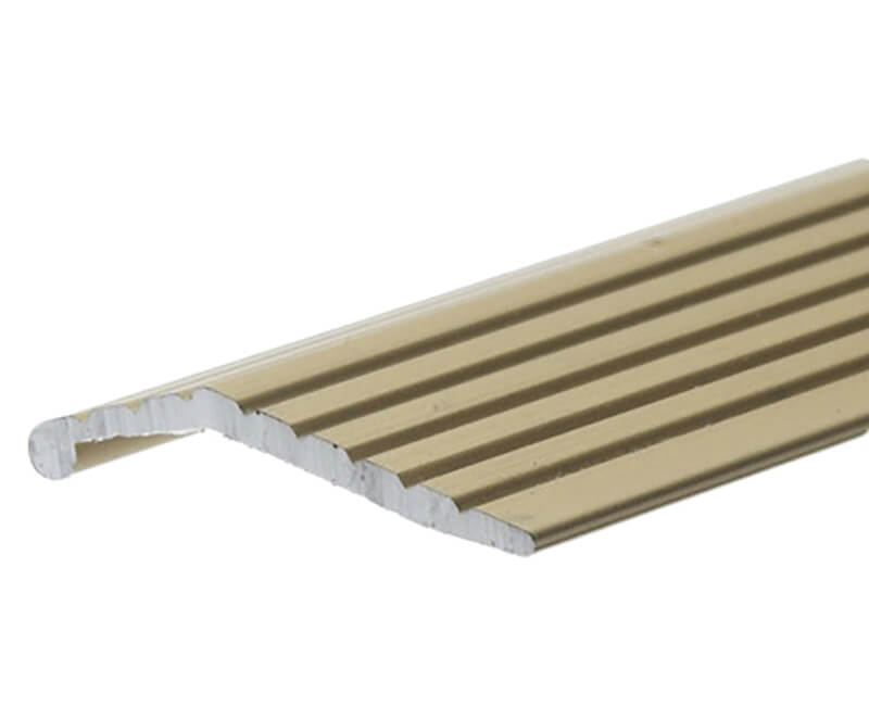 1" X 36" Fluted Aluminum Carpet Bars - Gold Finish