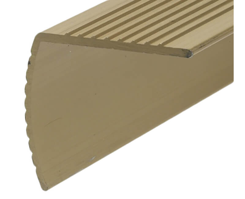 36" Fluted Aluminum Stair Nosing - Gold Finish