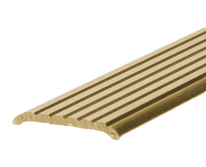 1-1/4" X 36" Fluted Aluminum Seam Binder - Gold Finish