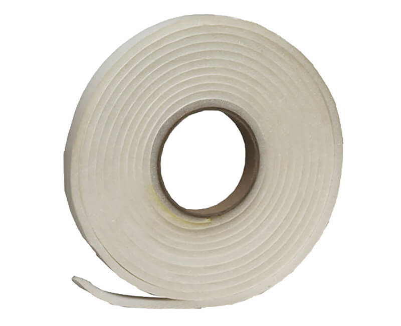 3/8" X 1/4" X 17' Open Cell Foam Tape - White