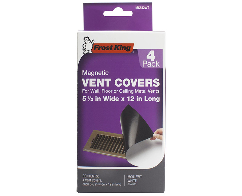 MAGNETIC VENT COVER 4 PACK 5-1/2" X 12" WHITE