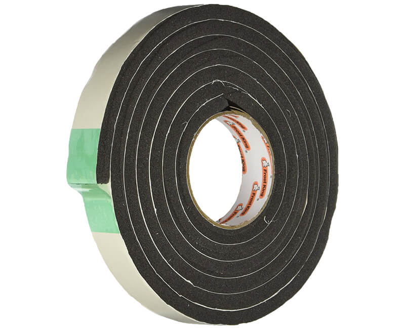 1-1/4 X 7/16" X 10' Sponge Rubber Tape - Black