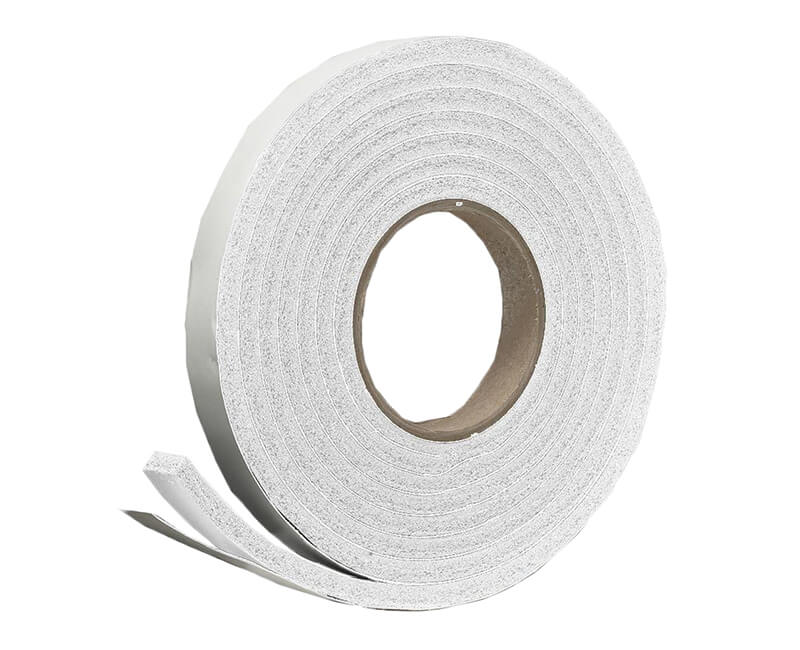 3/4" X 5/16" X 10' Sponge Rubber Tape - White