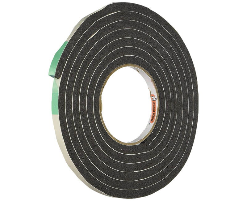 3/8" X 5/16" X 10' Sponge Rubber Tape - Black