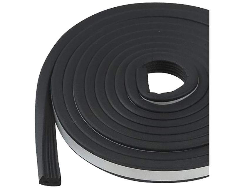 9/16" x 5/16" x 10' Black Cushioned Home/Auto/Marine Self Stick Weatherseal Tape