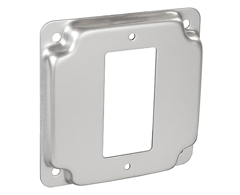 4" SQUARE 1900 RAISED COVER 1 GFCI