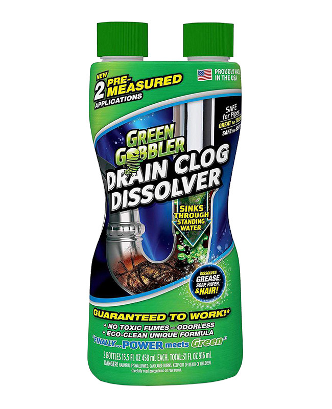 GREEN GOBBLER DISSOLVE LIQUID DRAIN CLOG DISSOLVER