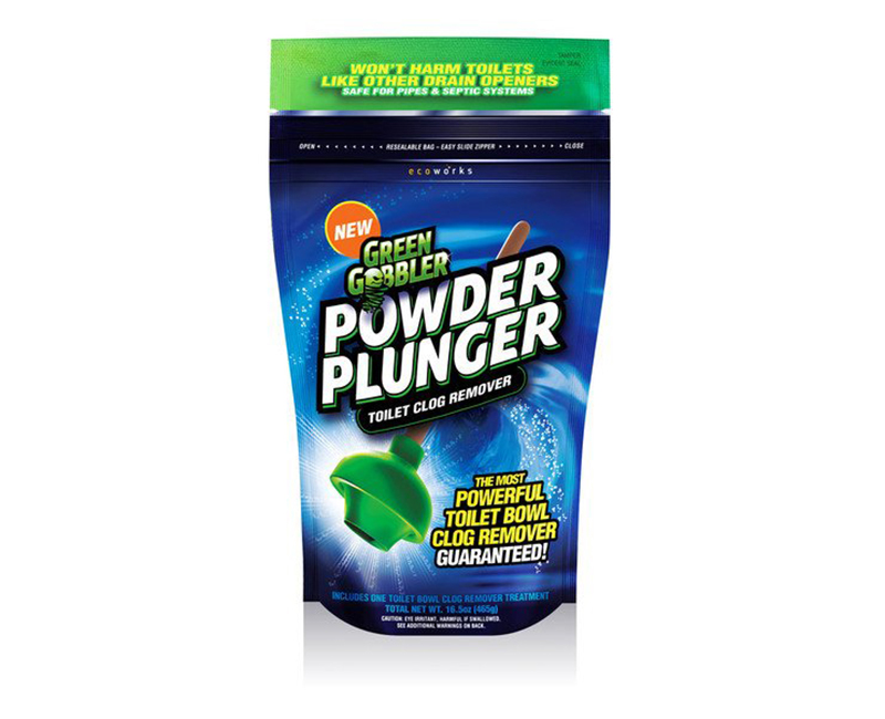 Green Gobbler Powder Plunger 1 Pre Measured Application For Toilet Bowl