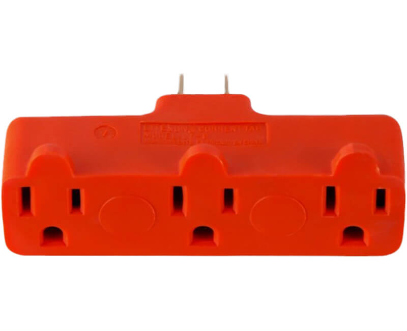 3 Outlet Adapter - Orange