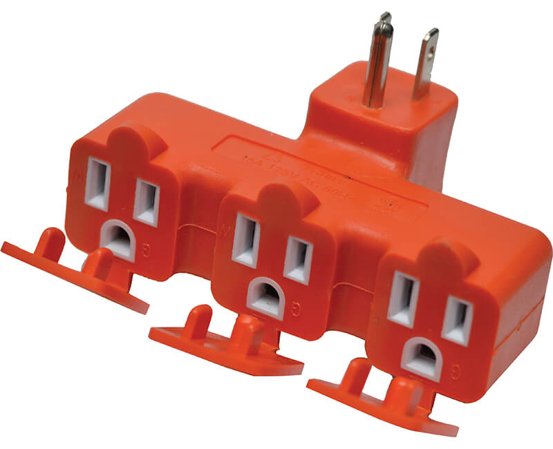 3 Outlet Tri Tap- Orange