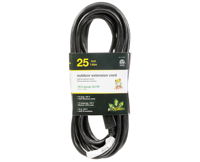 16/3 25' BLACK EXTENSION CORD