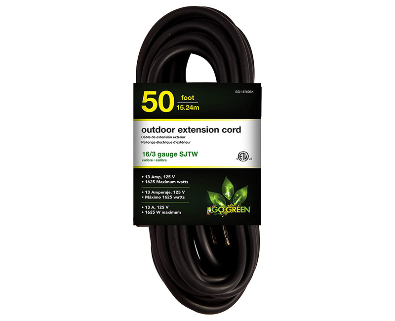 16/3 50' BLACK EXTENSION CORD