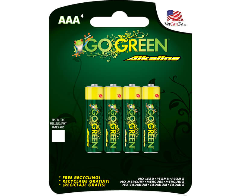 4 Pack AAA Alkaline Batteries