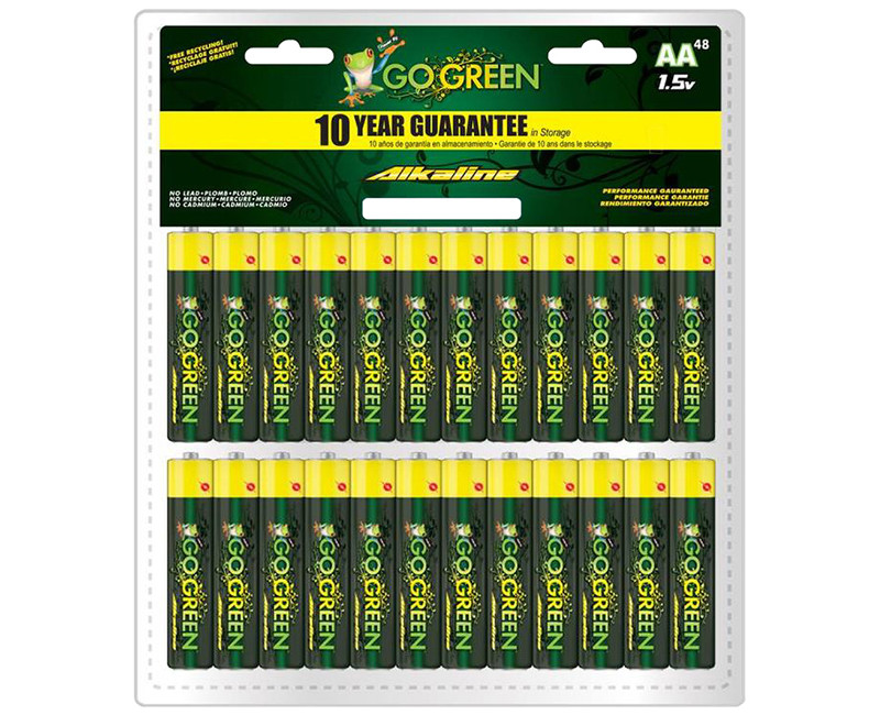 AA 48PK ALKALINE BATTERIES CARDED