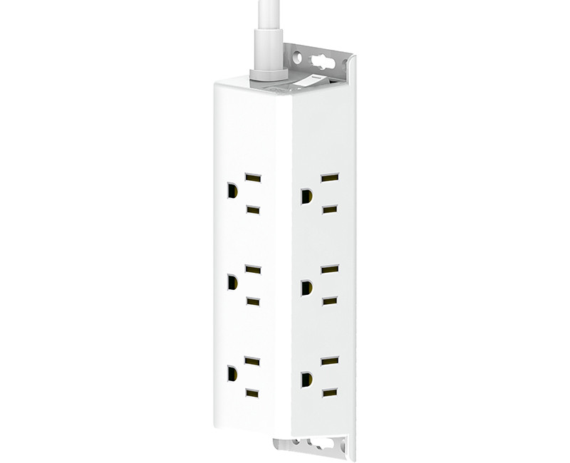 9 Outlet Power Strip, On/Off Rocker Switch, Overload Protection, 3ft Cord