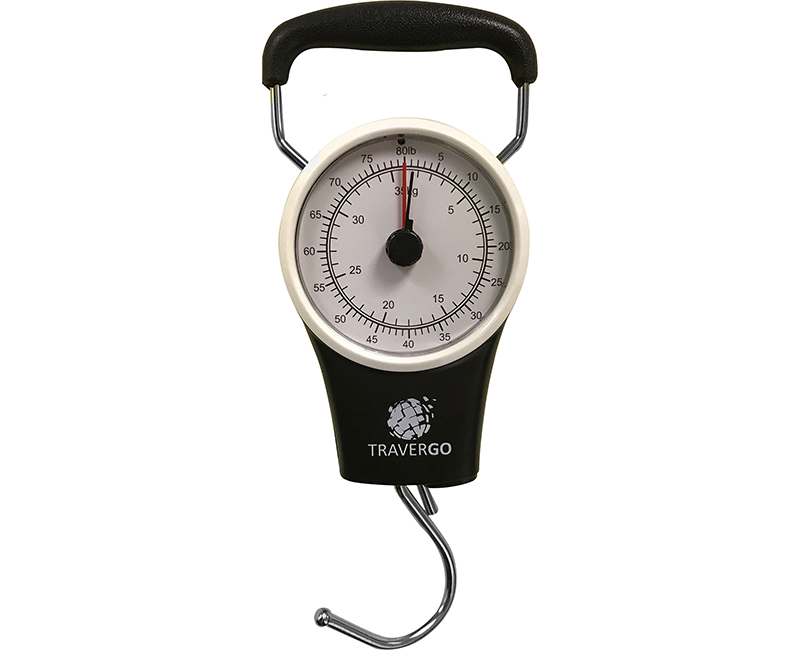 Black Analog Luggage Scale W/ Hook