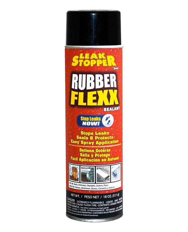 18 OZ LEAK STOPPER RUBBER FLEXX SPRAY ADHESIVE (BLACK)