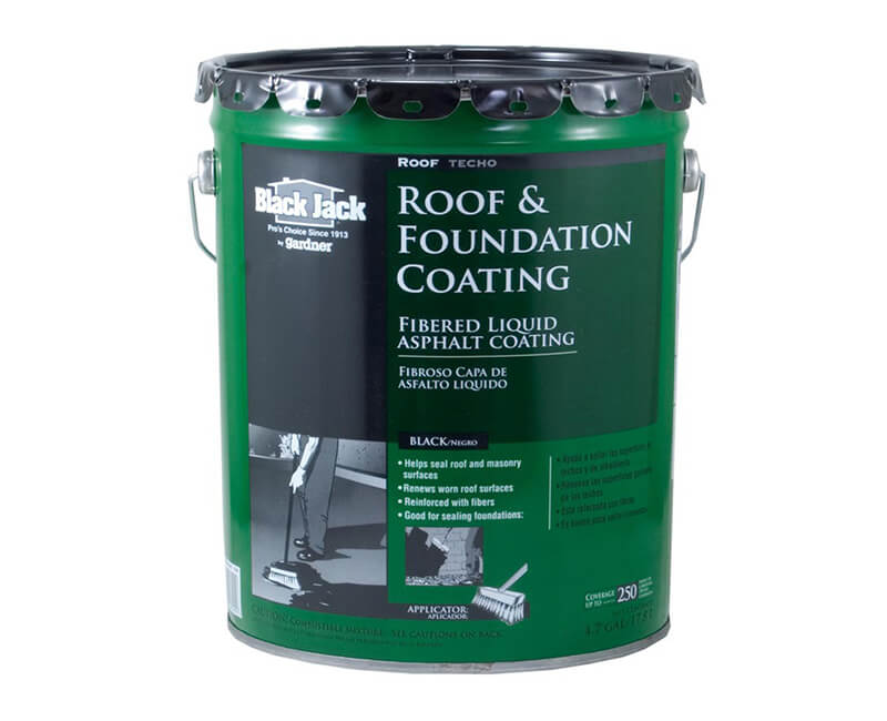 5 GAL Black Jack Fibered Roof & Foundation Coating