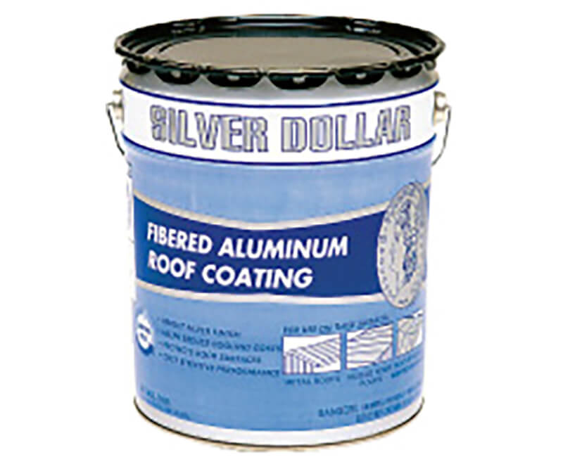 5 GAL Silver Dollar Fibered Aluminum Roof Coating