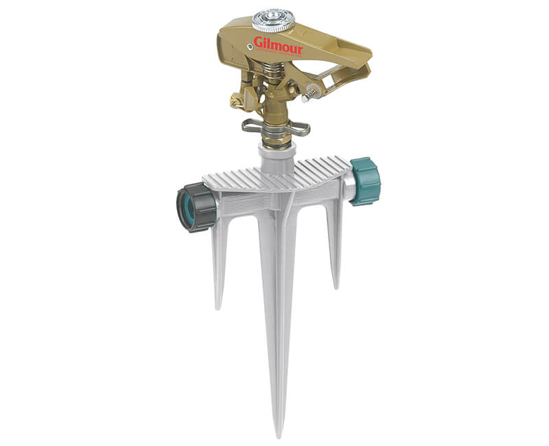 Zinc Pulsating Sprinkler With Spike Base - Carded