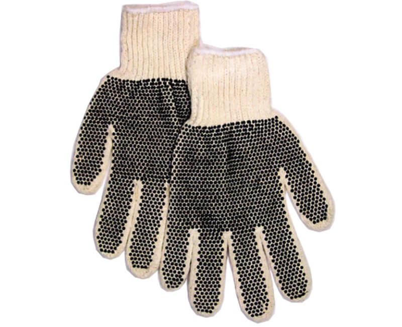 Plastic Dot White Cotton Gloves