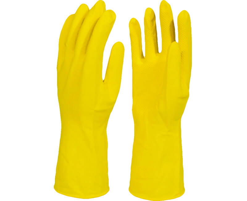 Yellow Latex Gloves - Large