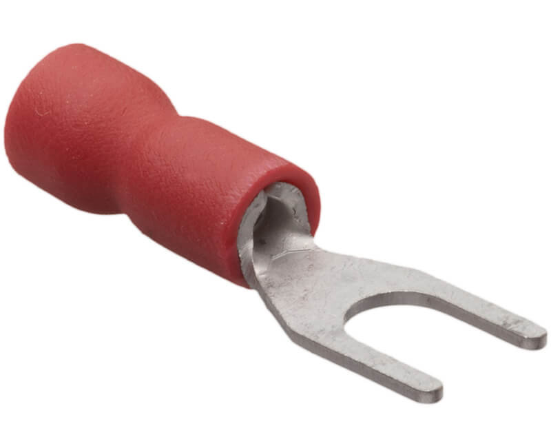 4-6 Stud Vinyl Insulated Spade Terminals - Red