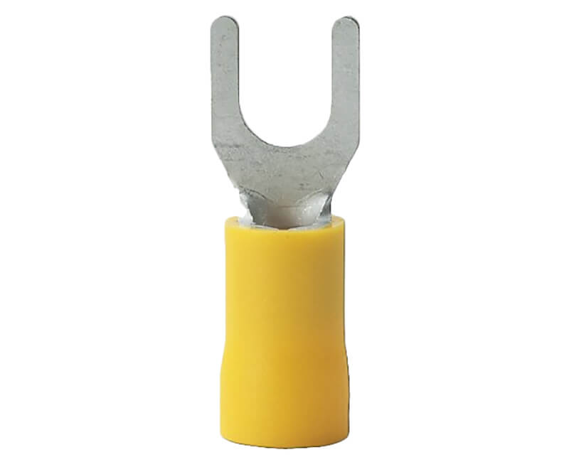 8-10 Stud Vinyl Insulated Spade Terminals - Yellow