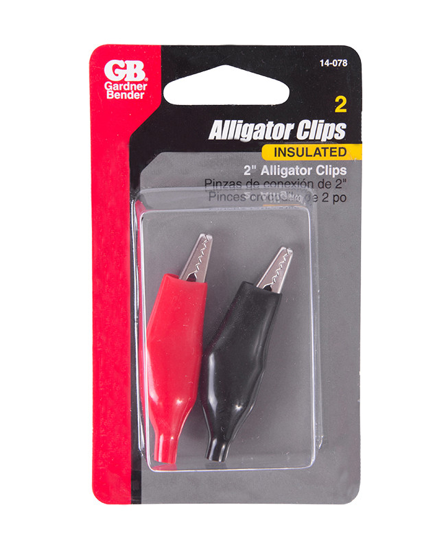 ALLIGATOR CLIP FULLY-INS 22-14 AWG 2" 2CD