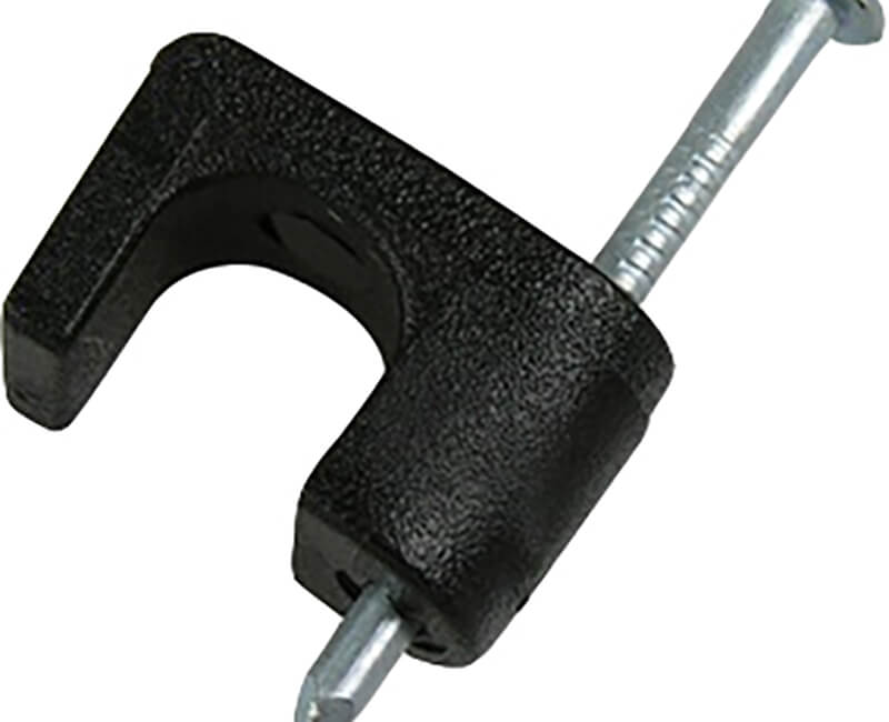 1/4" Coax Staple - Black