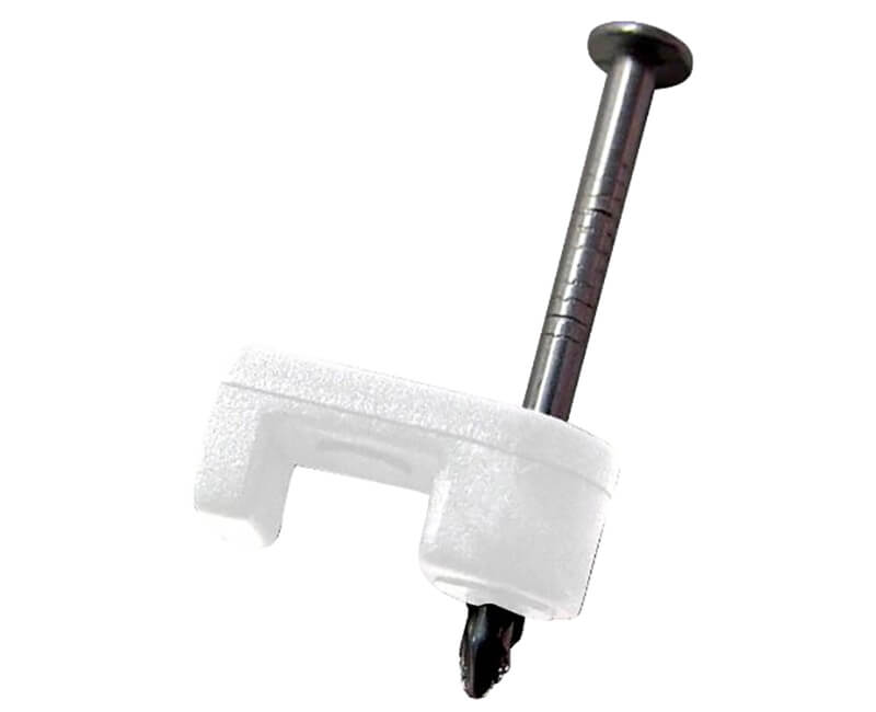 3/16" Low Volt Staple - White