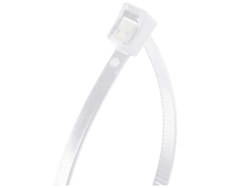 8" Self Cutting Cable Tie, natural, 50lb.,