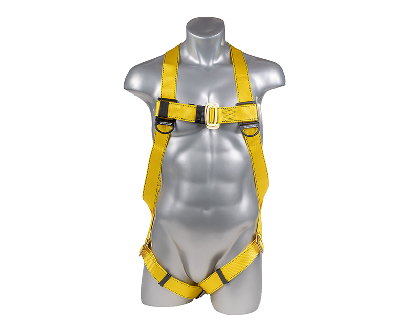 Yellow Full Body Harness W/ 3 Point Adjustment + Dorsal D Ring