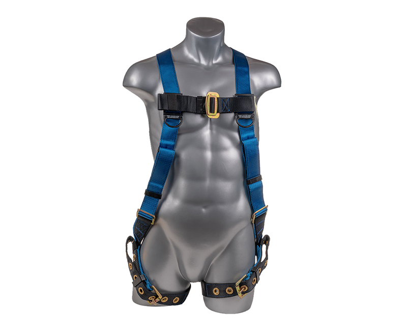 Top Black Bottom Full Body Harness W/ 5 Point Adjustment + Dorsal D Ring Side D Ring Gromet Straps