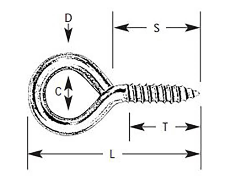 3-7/8" Standard Screw Eye - W000