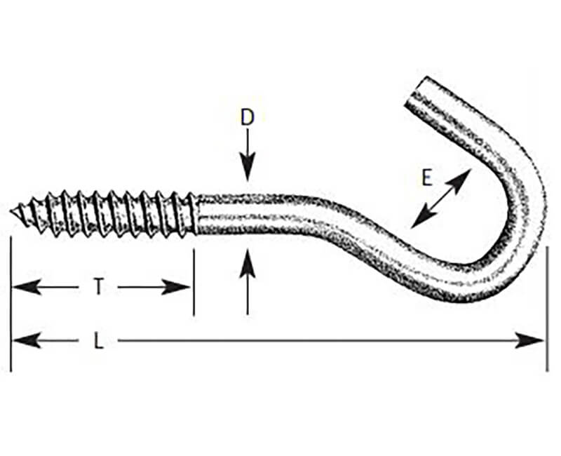 4-1/8" Screw Hooks