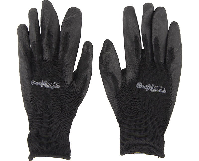 PU COATED POLYESTER GLOVE BLACK HANG UP TAG XL