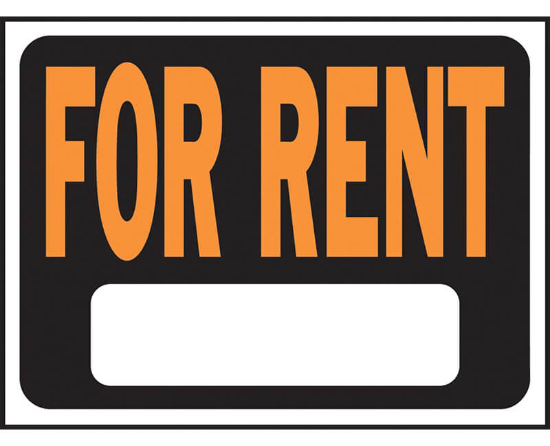 9" X 12" Signs - For Rent